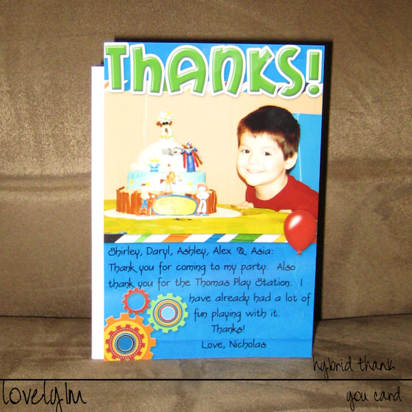 Hybrid Thank You Card
