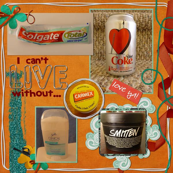 I can't live without...