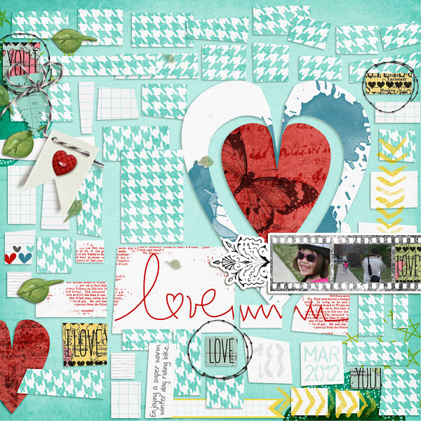 I love you (#26 trends - paper snippets and collage feel))