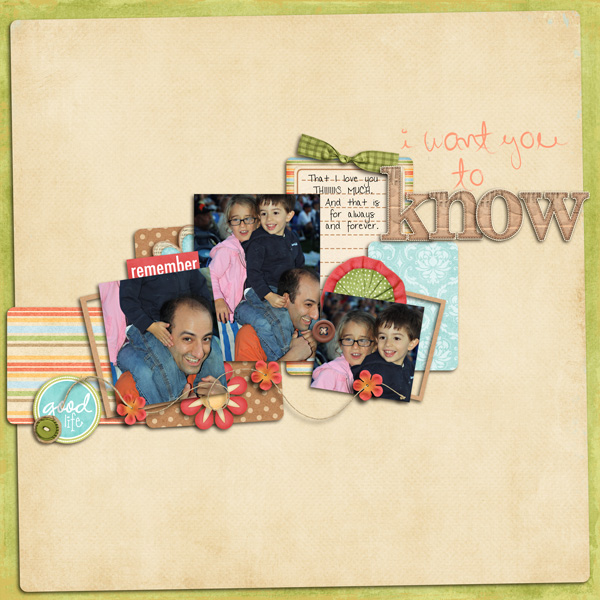 I want you to know