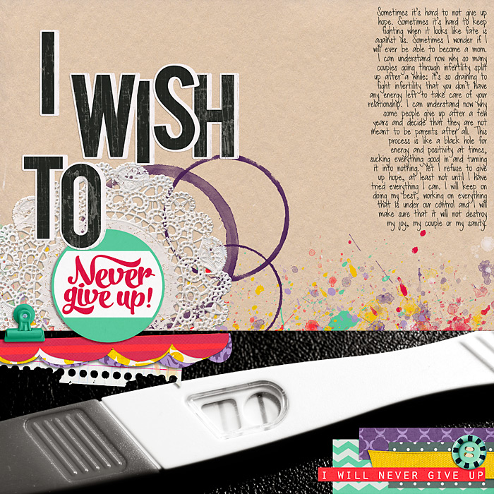 I wish to never give up
