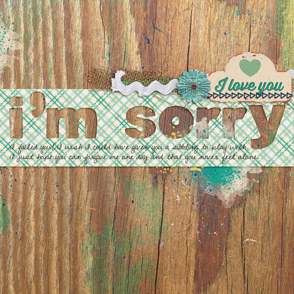 I'm sorry  - challenge #16 - big title