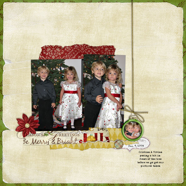 in front of the tree