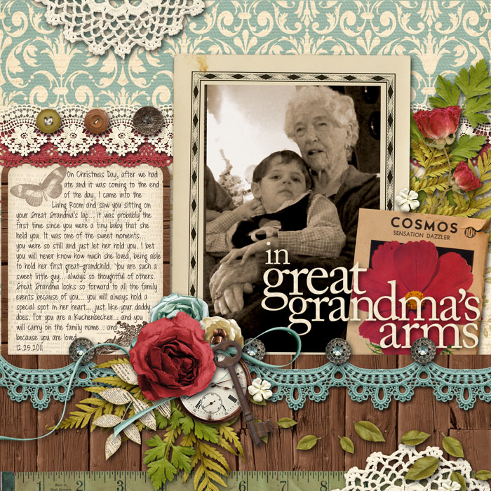 in Great Grandma's arms