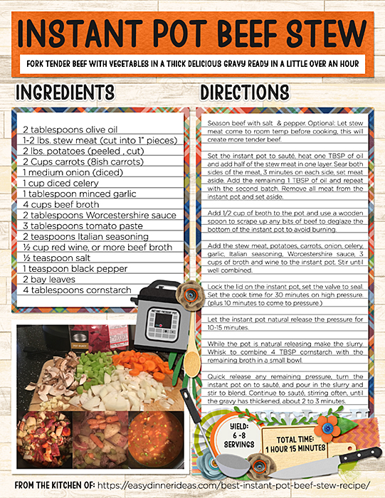 Instant Pot Beef Stew