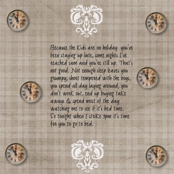 It's your clock speaking