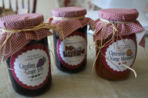 Jam jar labels