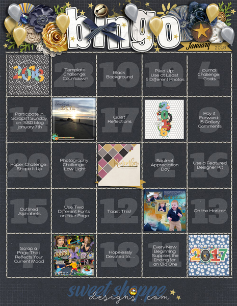 January 2018 Bingo Card
