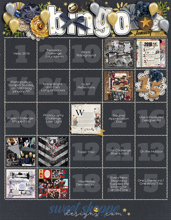 January 2018 Bingo Card