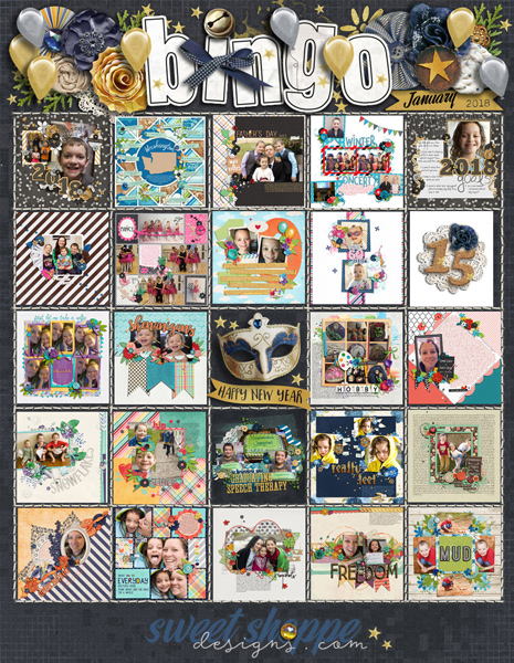 January 2018 Bingo Card