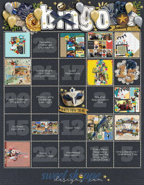 January 2018 Bingo Card