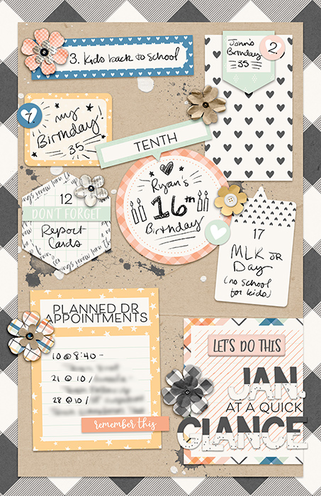 January at a Glance Planner Page