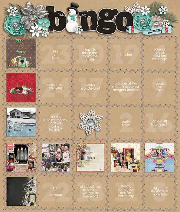 January Bingo Card