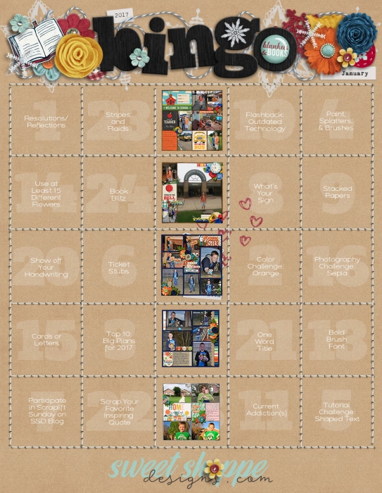 January Bingo card