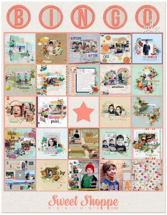 July Bingo card