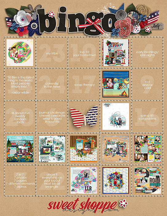 July Bingo Card
