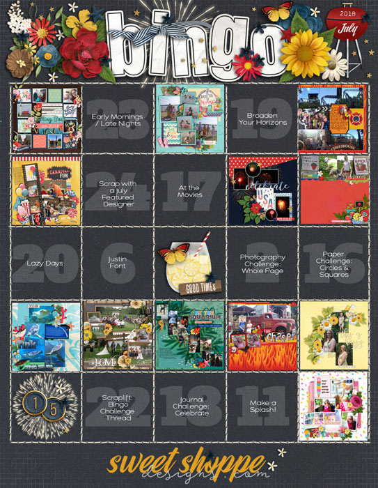July Bingo card