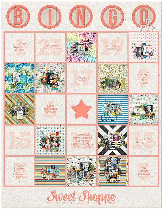 July Bingo Pattern