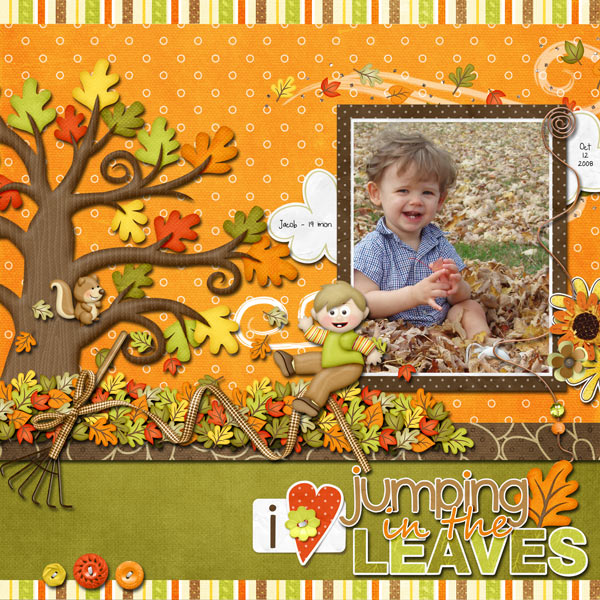 jumping in leaves