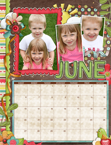 June Calendar Page