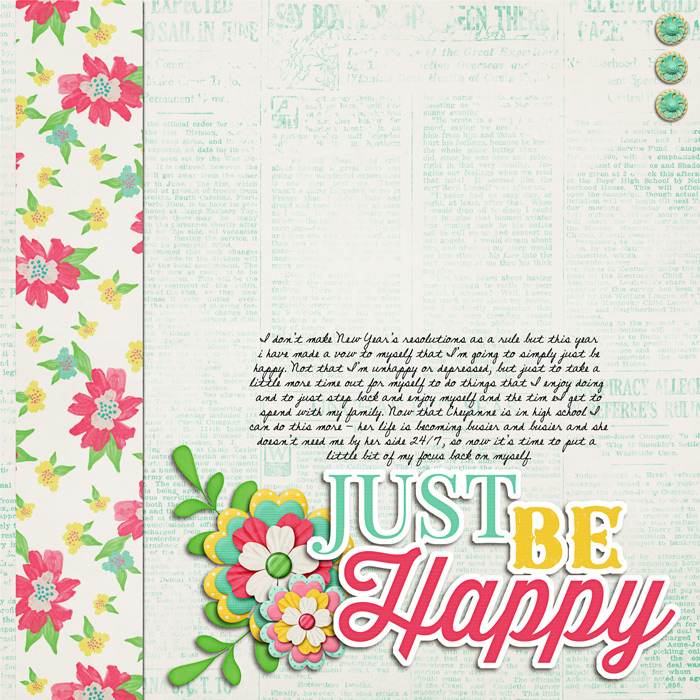 Just Be Happy - This Year I'm going to challenge