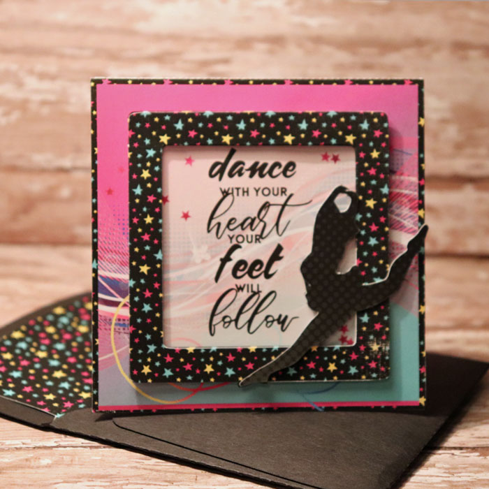 Just Dance Card with matching envie