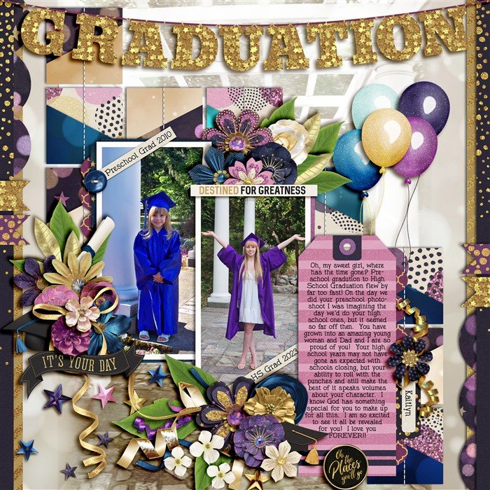 Kaitlyn's Graduations - Then & Now