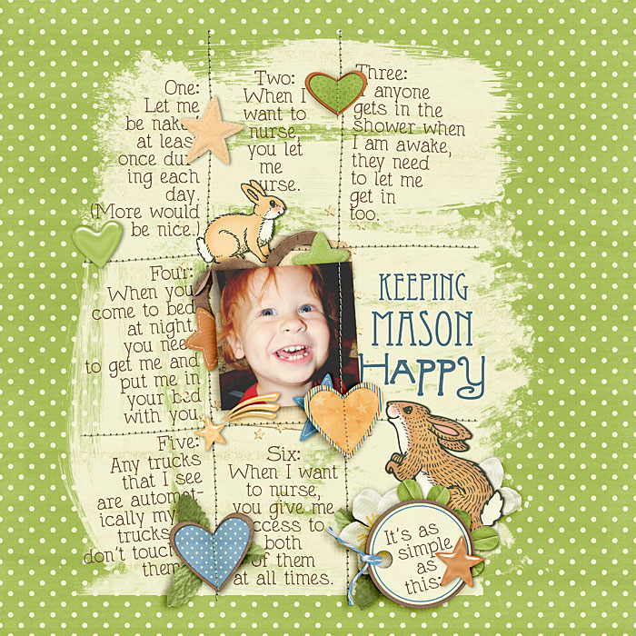 keeping Mason happy