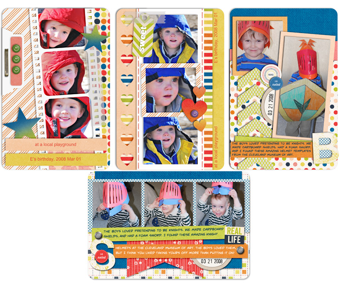 Knights and Playground Journal Cards