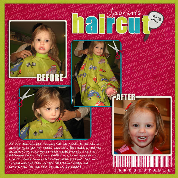 Lauren's haircut