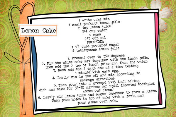 Lemon Cake - Recipe Swap