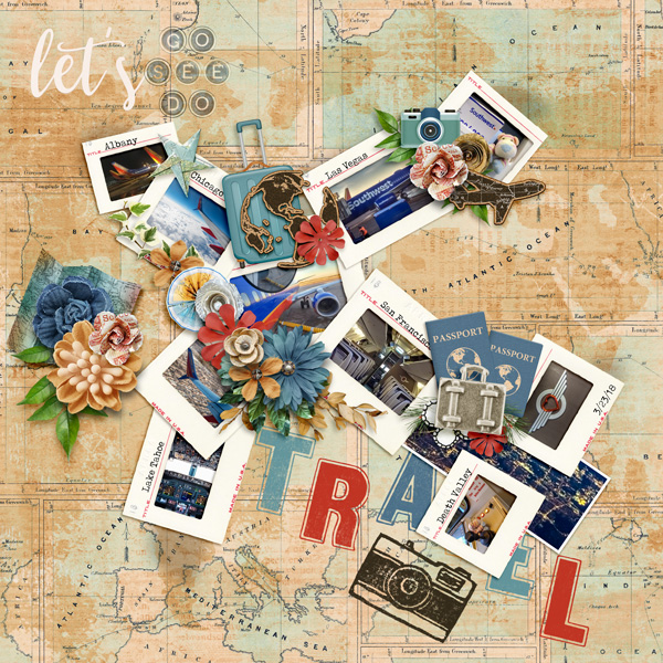 Let's Travel (scrap in a shape)