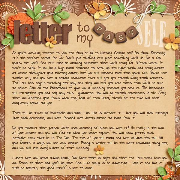Letter to my past self