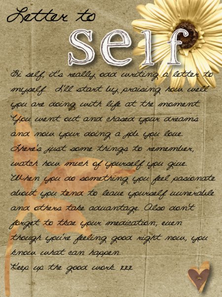 Letter to self - present