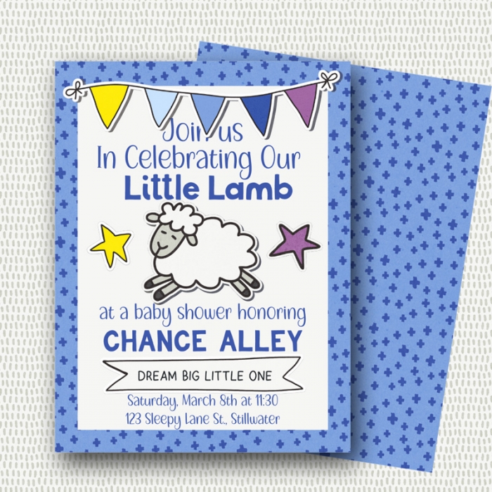 Little Lamb Shower Invite