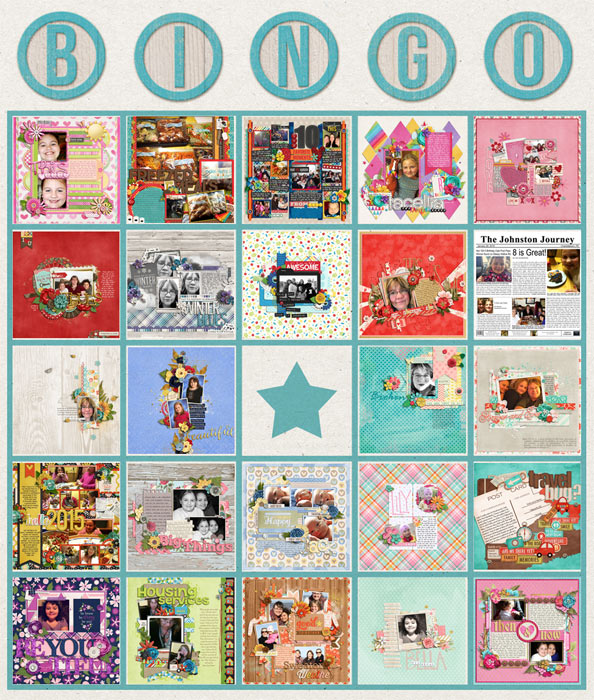 LoriJ's completed SSD Jan 2015 Bingo Card