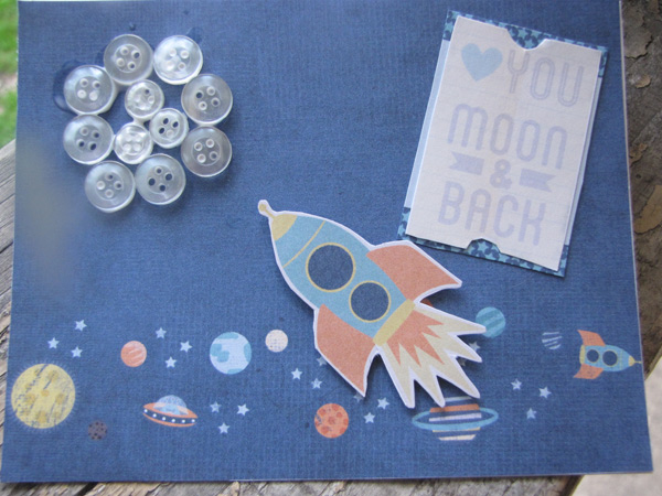 love you moon and back card