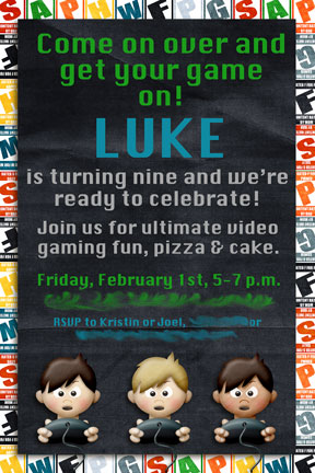 luke's 9th birthday party.