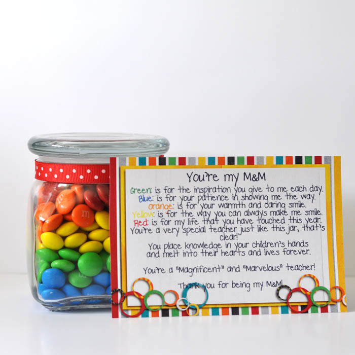 M&M Teacher Thank You