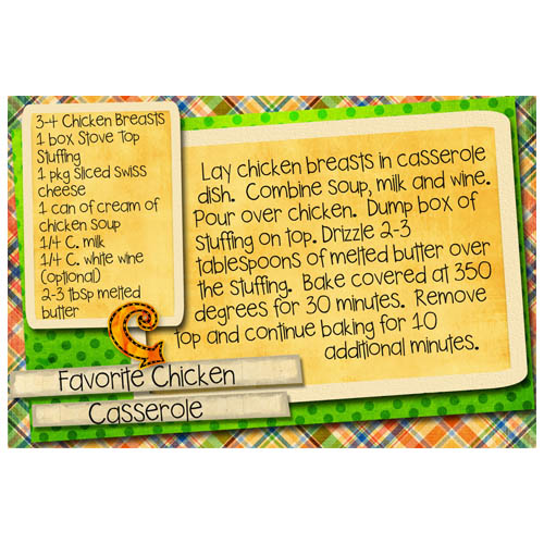 Main Course Recipe...Favorite Chicken Casserole