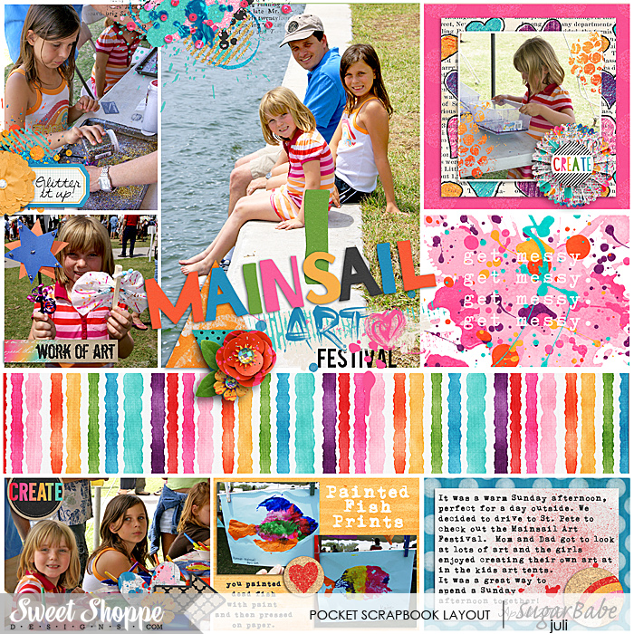 Mainsail Art Festival Pocket Scrapbook Page