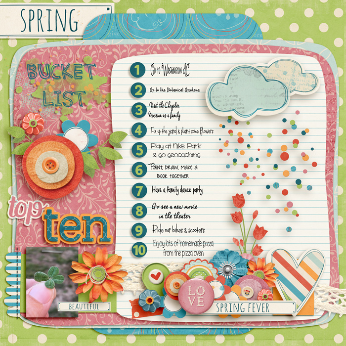 March 2016 BINGO #1 Spring Bucket List
