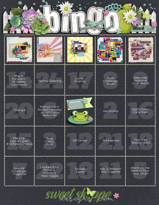March 2018 Bingo Card