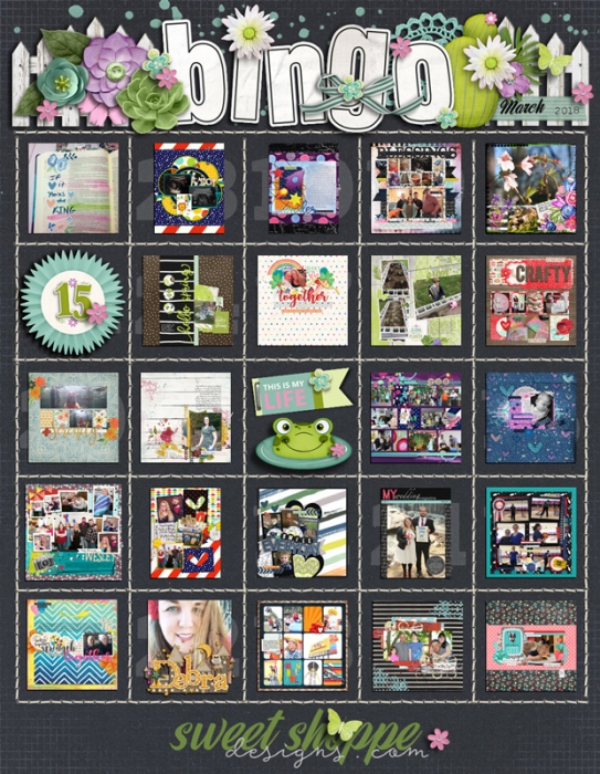 March 2018 Bingo Card