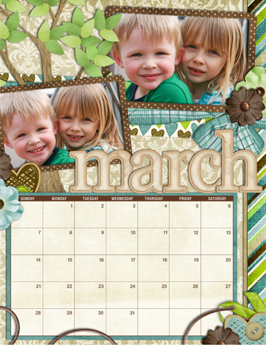 March Calendar Page