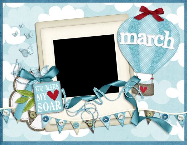 March calendar pages