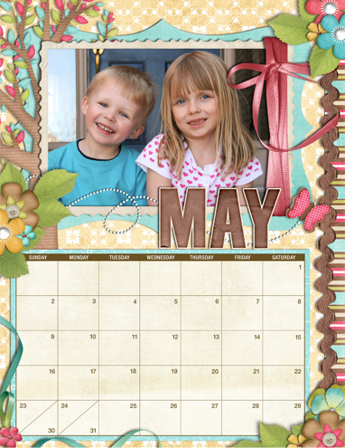 May Calendar Page
