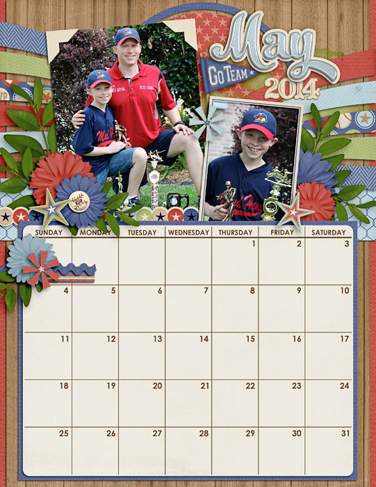 May wall calendar