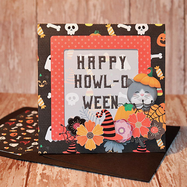 Meowy Halloween card