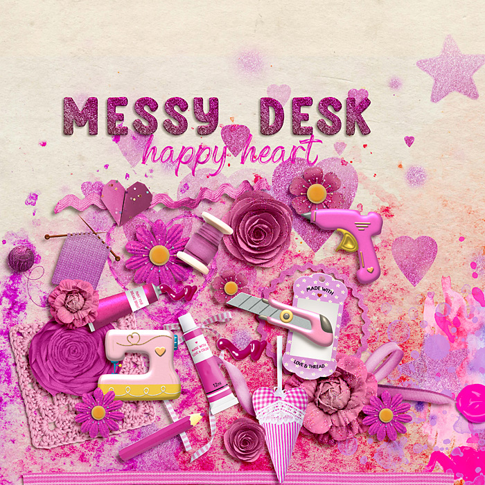 Messy desk, happy heart